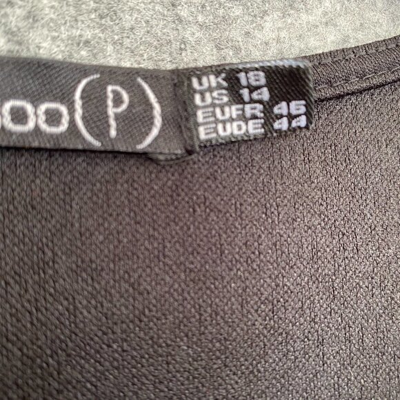 21.  BooHoo Black Sheer Long Sleeve Dress - Picture 7 of 7